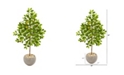 Nearly Natural 54" Lemon Artificial Tree in Sand Colored Planter